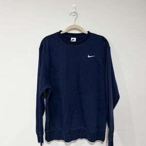 Nike Men's Navy Blue Crewneck Sweatshirt Size Large